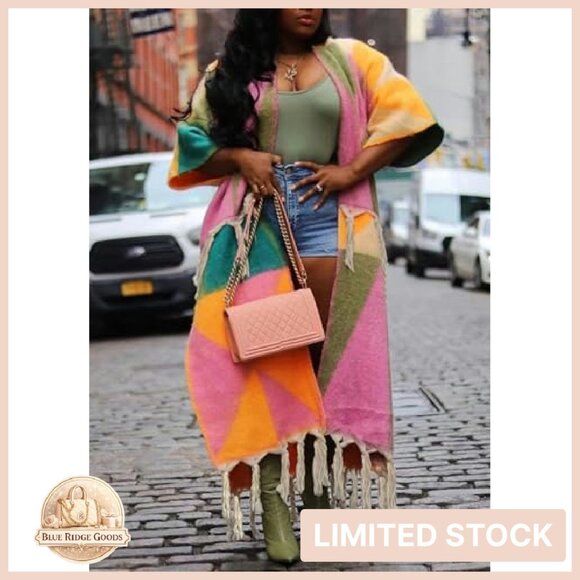 Chunky Cable Knit Cardigan Sweater Oversized Boho Chic Fall Outerwear - Picture 3 of 7